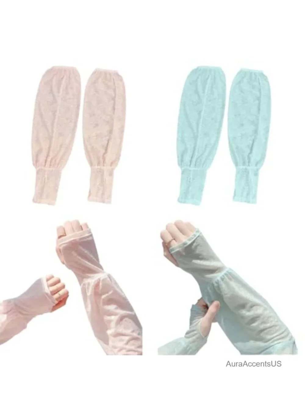 UV Protection Arm Sleeves Floral Lace Long Arm Covers
